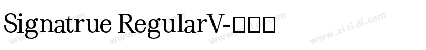 Signatrue RegularV字体转换